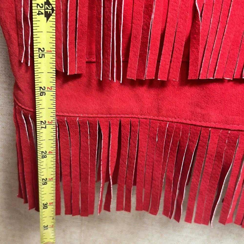 Excelled Collection Medium Red Embroidered Jacket - Picture 8 of 8